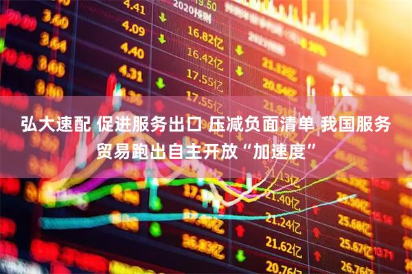 弘大速配 促进服务出口 压减负面清单 我国服务贸易跑出自主开放“加速度”