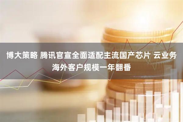 博大策略 腾讯官宣全面适配主流国产芯片 云业务海外客户规模一年翻番